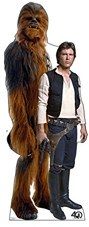 Cardboard People Han Solo & Chewbacca Life Size Cardboard Cutout Standup - Star Wars 40th Anniversary