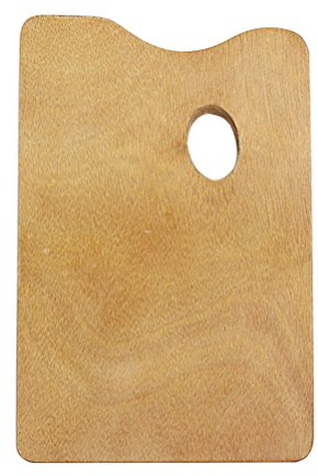 Healifty Holzfarbpalette, quadratische Ölmalpalette mit Daumenloch für Acryl, Aquarell, Öl und Gouachefarbe