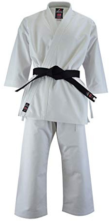 Malino Traje profesional de karate para adultos, de lona, 14 onzas, un lado, melocotón, pantalones individuales, talla 5/180