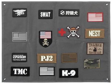 EXCELLENT ELITE SPANKER Taktiska lappar displaybräda vikbar militär lapphållare panel (Gry-M)