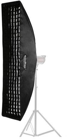 Godox Scatola di bolla rettangolare 40 x 180 cm con griglia a nido d'ape per flash da studio