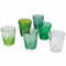 Villa d’Este Home Tivoli Cancun Greenery Set aus 6 Wassergläsern aus mundgeblasenem Glas, 330 ml