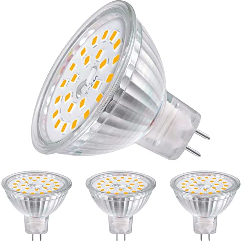 Euxper MR16 GU5.3 LED Lampen 5W Warmweiss 2700K Ersatz für 40W Halogenstrahler, 500LM, GX5.3 Sockel LED Spot, nicht dimmbar, 12V AC/DC, CRI> 85 Ra, 120°Abstrahwinkel, 4er Set