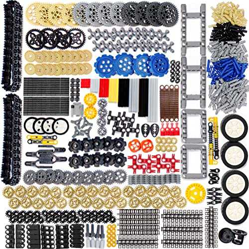 ASTEM Technic Parts 826pcs Latest Differentials Wheels Chain Link Connectors Track Tank Wheel Shock absorbers Steering Axle for MCC Wheels Connectors Building Chain Link Pins Shock absorbers