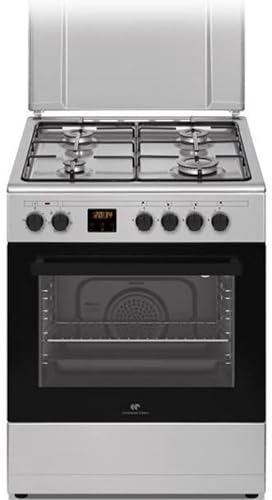 Cuisiniere gaz CONTINENTAL EDISON CECG60FCS1 - 4 feux - L59,8 x P61 xH83cm- Silver