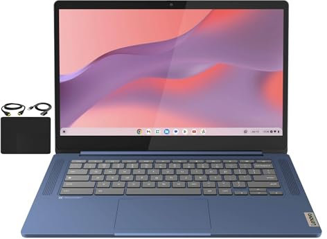 Lenovo Newest Flagship Chromebook, 14 FHD Touchscreen, Slim Thin Light, 8-Core MediaTek Kompanio 520 Processor, 4GB RAM, 64GB eMMC, WiFi 6, Webcam, Long Hours,