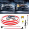 Universal Auto Tagfahrlicht, Motorhaube Lichtstreifen Wasserdichtes 2-farbiges Licht Flexible Waterproof Streifen Licht Dynamic Scan Start Up Kit Motorhaube Lichtstreifen, 200cm