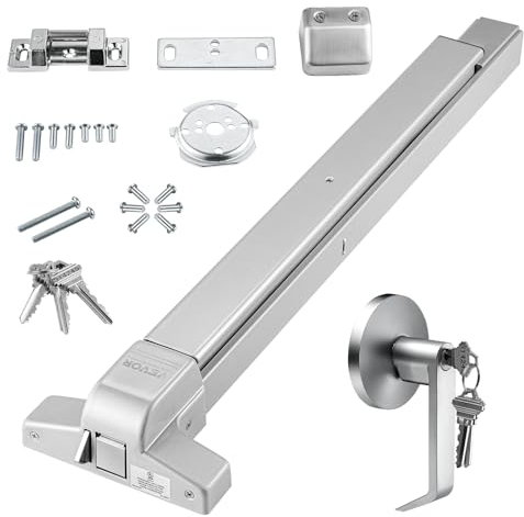 VEVOR Panikstange für 711-1041 mm Breit Tür Panikausgang Gerät 698 x 154 x 65 mm Ausstiegsgerät Panikausgang Schloss Türschieber Schiebestange Ideal für Hotel Flughafen Apartment Einkaufszentrum usw.
