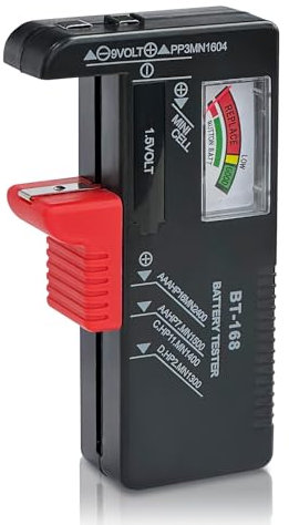 Dlyfull Universal Battery Tester, Battery Checker for AAA AA C D 9V and 1.5V Button Cell Batteries, No Batteries Required