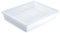 Acan Tradineur - Confezione da 3 vassoi frigoriferi con coperchio e griglia, in plastica, riutilizzabili, scongelare alimenti, prodotto in Spagna, 4 litri, 35 x 27,5 x 6,5 cm, colore: bianco
