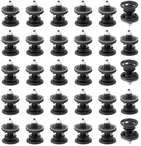 UOCAI 30 Pièces Agrafe Panneau de Porte, 7l6868243 Fixation Voiture Plastique pour Garniture Intérieure Compatibles avec VW Golf 5 6 7 T4 T5 Passat Polo Skoda Caddy Audi A4 A5 A6