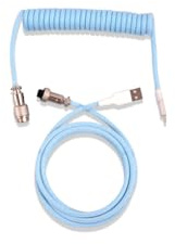 KIXZSAZ Mechanical Keyboard Cable Gaming Keypad Cords USB Aviation Cables Connector Part Computer Accessory Replacement, Skyblue