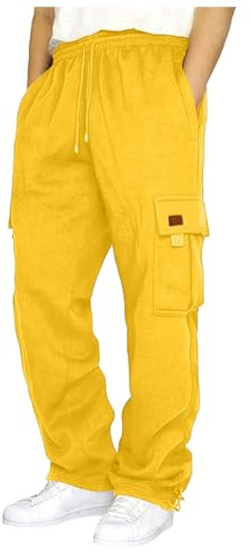 Genérico Pantalones Moto Invierno Pantalon Negro Hombre Ofertas Forro Polar Chandal Pantalon Táctico Hombres Pantalón Hombres Chino Multibolsillos Negro Pana Deporte Pants Baratos KIYEES120313118