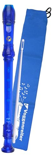 Voggys Kunststoff-Blockflöte (blau), deutsche Griffweise