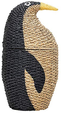 Bloomingville Korb mit Deckel, schwarz, 37xH69