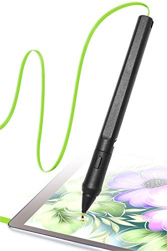 SonarPen - Pressure Sensitive Smart Stylus Pen with Palm Rejection and Shortcut Button. Battery-Less. Compatible with Apple iPad/Pro/Mini/iPhone/Android/Switch/Chromebook (Neon Green)