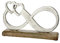 GILDE Symbol Unendlichkeit - Alu Mangoholz Silber-Farben Breite 32 cm
