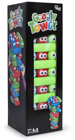 Point Games Googly Tower - Stacking Tower Game with Fun Design - Developmental & Interactive Puzzle, Test Stabilizing Skills- Ages 3+