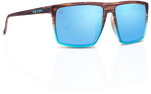 NEVEN Men's Polarized Sunglasses - Chic Rectangular Glasses - UV Protection Glasses for Coastal Activities.
