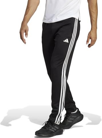 adidas Men's Train Essentials 3-Stripes Training Pants, Black/White, XXL