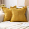 MIULEE 2er Set Kordsamt Kissenbezüge Samtkissen Weich Dekokissen Dekorativ Kissenbezug Modern Kissenhülle Sofakissen Zierkissen Couchkissen für Wohnzimmer Schlafzimmer Kurkuma 45x45 cm