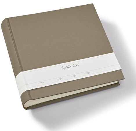 Semikolon 369962 Foto-Album Classic XLarge - 32 x 31 cm, 130 Seiten cremefarben, für 260 Fotos - fango beige