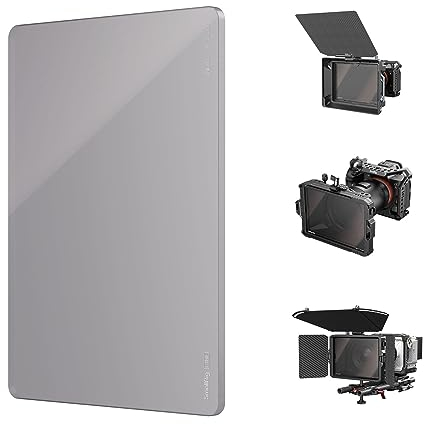 SMALLRIG 4 x 5.65 ND 0.3 (1 Stop) Filter, Square Neutral Density Filter, 4mm Thick Multi-Layer Coated B270 Optical Glass, 50% Light Transmittance for Matte Box Outdoor Filming – 4224