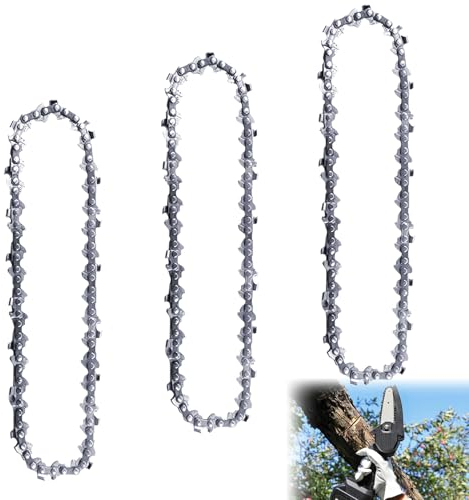 3 x cadena de sierra de 20 cm 3/8 pulgadas 1,1 mm 33 TG, cadena para motosierra compatible con Einhell Fortexxa 18/20 TH & GC-LC 18/20 Li T, cadenas de motosierras compatibles con WORX WG349E.9