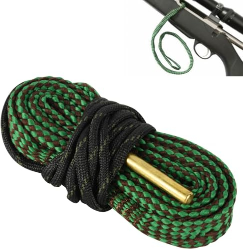 TAKONE Laufreinigungsschnur, Boresnake für .22 Cal .223 Cal & 5.56mm, Messingbürste Eingebettet, Wiederverwendbares und Kompaktes Reinigungsschnur für Gewehr/Pistole/Schrotflinte