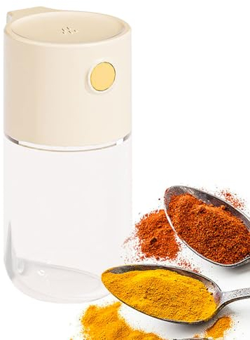 Bouteille de contrôle du sel – Sucrier en poudre – Bouteille d'assaisonnement quantitative précise de type poussoir saupoudrez avec précision 0,5 g de sel de mesure