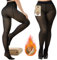 YOGINGO Fleece Lined Tights for Women- High Waist Fake Sheer Translucent Thermal Leggings Thick Warm Pantyhose for Winter