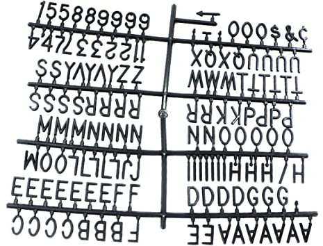 Lurrose Buchstabentafel Aus Kunststoff Zahlen und Symbole Zur Verwendung Stecktafel-buchstaben Heim- und Bürodekor