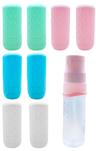 KGDUYC 8 pièces houss protection anti fuite en silicone - voyage housse élastique pour bouchon bouteille housse protection anti fuite en silicone voyage housse pour femmes et hommes
