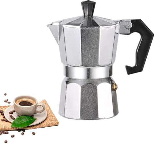 Homeily Espressokocher, Premium Italienische Kaffeekocher Aluminium Espressokocher für Gas oder Elektro Keramik Herdplatte Italienisch Mokkakanne Kaffeebereiter für Haus & Camping. (450ML/9 Tassen)
