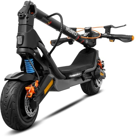 CUNFON RS500 Monopattino Elettrico Adulti, Motore 500W, Velocità Max 25 km/h, Autonomia 52 km, Freno Doppio + Suspensione Anteriore, Sblocco Impronta & APP, per Pendolarità/Campus, Carico 120kg
