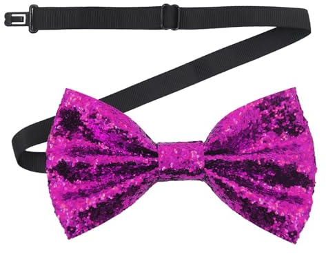 SSIMIDAPT Papillon con Paillettes, Papillon Scintillante, Papillons Paillettes Uomo,Papillons Glitter Regolabile per Carnevali Feste Halloween Matrimoni