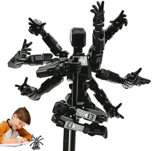 T-13 Action Figure Model, Multi-jointed Action Figure Model, Six-Armed Articulated Doll, Robotic Full Body Cartoon Character Figures, Desktop Decorations For Fans And Collectors Adjustable Joints
