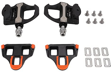 Pedali da Corsa Auto - Bloccanti 2 Pezzi in Plastica Tecnica e Acciaio - Aumenta la Frequenza di Pedalata, Regolabili con Piastra di Blocco, Accessori Bici Resistenti e Confortev