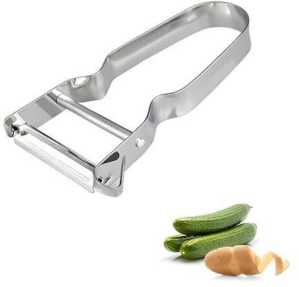 ZXfad 1pcs Pelador de Verduras y Espárragos en forma de U, Fabricado en Acero Inoxidable.