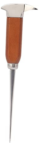 Pica hielo con mango de madera, herramienta picahielos de acero inoxidable, triturador de hielo a prueba de óxido para bares y bartenders, herramienta eficiente para romper hielo e