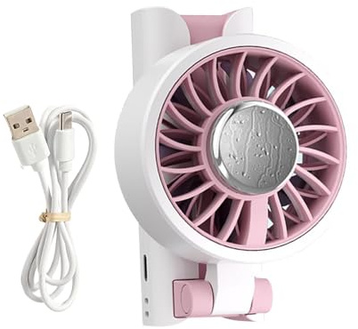 Genérico Ventilador de Mano - Soplador con Pinza USB Recargable,Ventilador Personal de Bolsillo para Verano | para Hombre Mujer, Viajes, Senderismo, Camping, Playa, Picnic,
