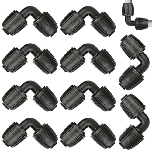 10PCS 13mm Conectores de Manguera de Riego Sistema Micro Drip L Accesorios Riego Goteo para Manguera Jardín 16mm Junta Universal para Cambiar Dirección Riego Jardín Sistemas Agrícola Jardín y Césped