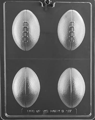 Grandmama's Goodies S127 3D Football Chocolate Candy Soap Mold with Exclusive Molding Instructions
