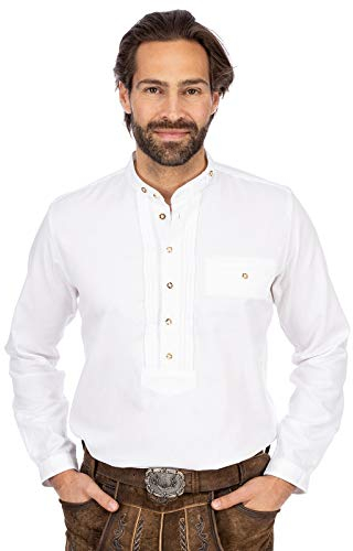 Stockerpoint Herren Renus2 Trachtenhemd, Weiß, L EU
