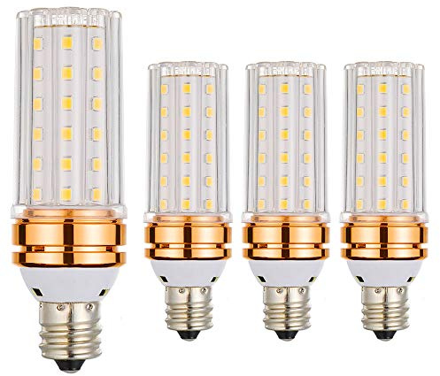 EKSAVE E17 LED 10W Light Bulb,80-100W Equivalent,Intermediate Base,Not Dimmable 6000K White 1000LM for Home Lighting, Ceiling Fan(Pack of 4)