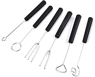 6pcs Stainless Steel Dipping Fork Set Perfect for Handmade Chocolates Fondue Cheese