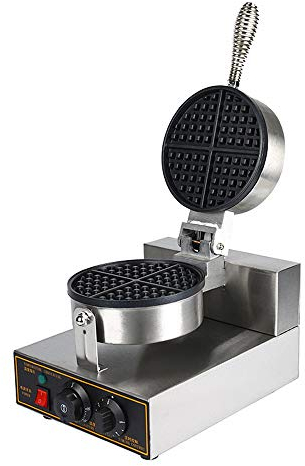 hzexun Commerciale Waffles Piastra Belga Macchina Per Waffle 1200W Macchina Per Muffin Elettrica Anti-aderente Controllo Della Temperatura E Del Tempo Acciaio Inossidabile Ristorante Snack Bar Family