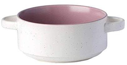 Sywlwxkq Cuenco de Sopa con 2 Asas, Cuencos de Sopa de 1 l con Asas en China, Porcelana, cerámica, Estilo japonés, Grande, Mate, Apto para microondas, Apto para microondas, Taza para Fideos, aperitiv