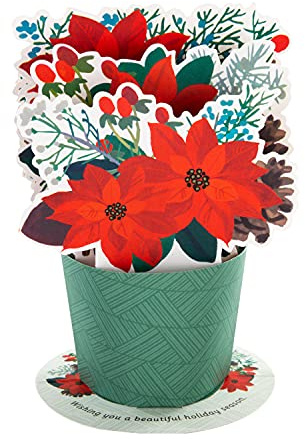 Hallmark Tarjeta de Navidad - Diseño tradicional de Pascua 3D Pop-Up Roja