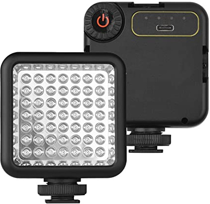 Andoer IR49S Mini IR Night Vision Light infraröd fotokamera videokamera inbyggt uppladdningsbart batteri med 3 fästen för kalla skor för videoinspelning